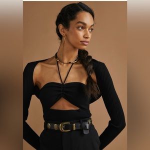 Anthropologie Maeve Cut-Out Top/Shrug Set size 2X